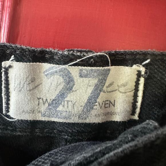 Free People Bren High Rise Cuffed Distressed Boyfriend Jeans 27 HAND PAINTED - Picture 8 of 16